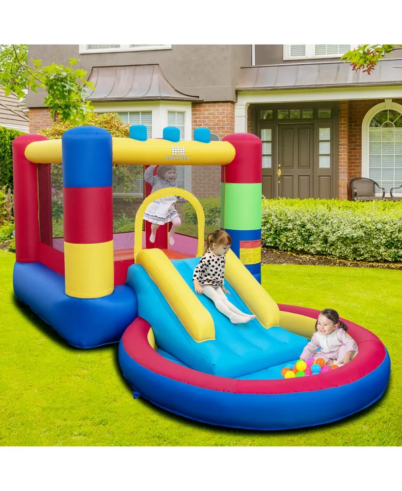 4-in-1 Jigsaw Theme Inflatable Bounce House with 480W Blower