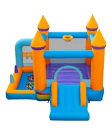 Inolait 5-in-1 Inflatable Bounce Castle with Ocean Balls and 735W Blower