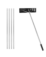 20 Feet Extendable Aluminum Snow Roof Rake with Anti-slip Handle