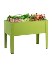 24.5 x 12.5 Inch Outdoor Elevated Garden Plant Stand Flower Bed Box