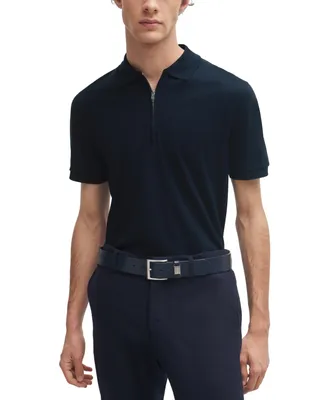 Boss by Hugo Men's Zip Placket Slim-Fit Polo Shirt