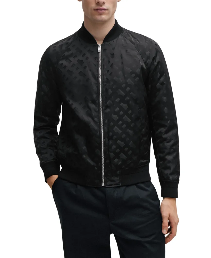 Boss by Hugo Boss Men's 3D-Effect Monogram Regular-Fit Jacket