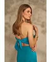 1.state Women's Scarf Strapless Top
