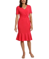 London Times Petite Twisted Sheath Dress