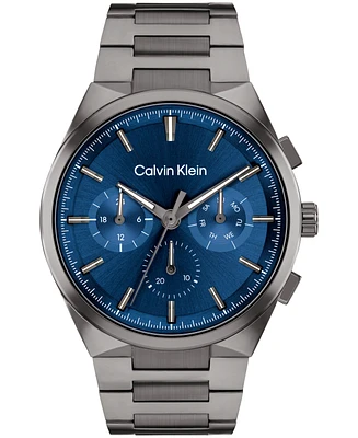 Calvin Klein Men's Distinguish Gray Stainless Steel Bracelet Watch 44mm