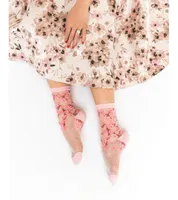 Sock Candy Women's Cherry Blossom Sheer Sock