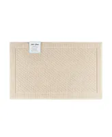 Host & Home Cotton Bath Rug, Stylish Textured Woven Design, Slip Resistant Backing, 5 Color Options