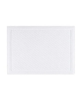 Host Home Cotton Bath Rug Stylish Textured Woven Design Slip Resistant Backing 5 Color Options 17x24