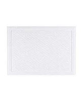 Host Home Cotton Bath Rug Stylish Textured Woven Design Slip Resistant Backing 5 Color Options 17x24