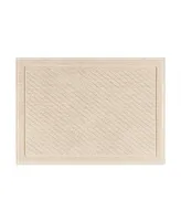 Host & Home Cotton Bath Rug, Stylish Textured Woven Design, Slip Resistant Backing, 5 Color Options