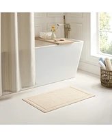 Host & Home Cotton Bath Rug, Stylish Textured Woven Design, Slip Resistant Backing, 5 Color Options