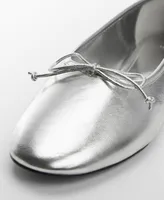 Mango Women's Metallic Ballerinas