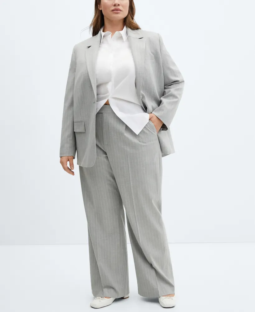 Mango Women's Pinstripe Suit Blazer