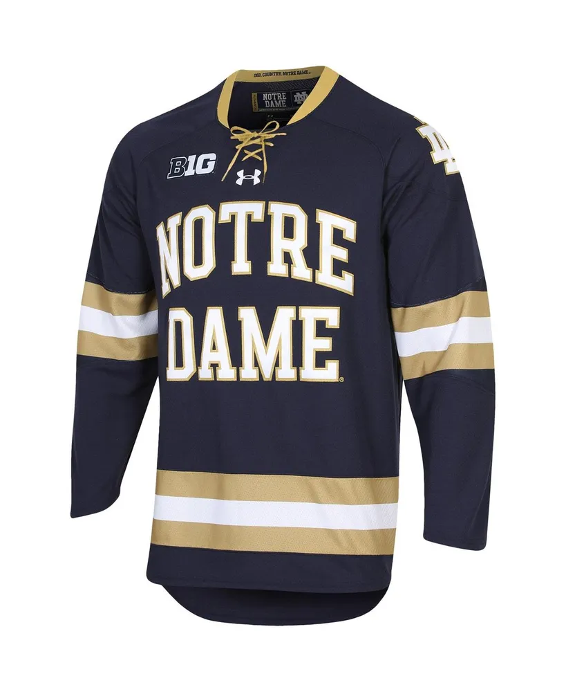 Men's Under Armour Navy Notre Dame Fighting Irish Ua Replica Hockey Jersey