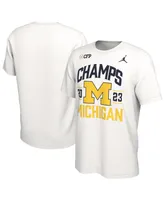 Men's Jordan White Michigan Wolverines College Football Playoff 2023 National Champions Retro T-shirt