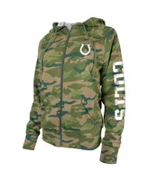 Women's New Era Camo Indianapolis Colts Raglan Full-Zip Hoodie