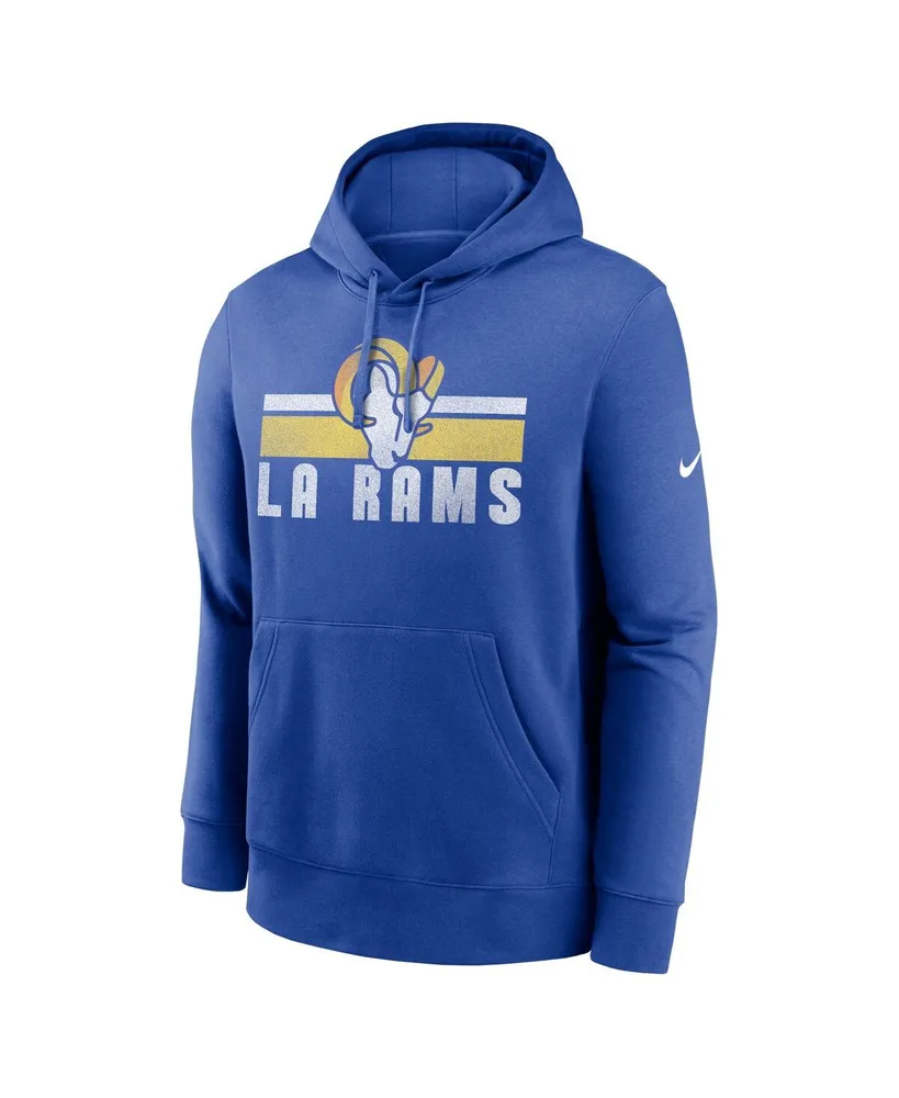 Men's Nike Royal Los Angeles Rams Club Fleece Pullover Hoodie