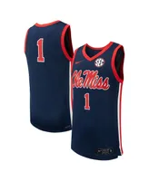 Men's Nike #1 Navy Ole Miss Rebels Replica Basketball Jersey