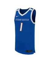 Men's Nike #1 Royal Boise State Broncos Replica Basketball Jersey