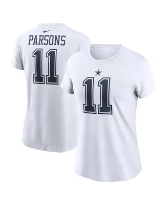 Women's Nike Micah Parsons White Dallas Cowboys Player Name and Number T-shirt