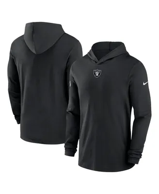 Men's Nike Black Las Vegas Raiders Sideline Performance Long Sleeve Hoodie T-shirt