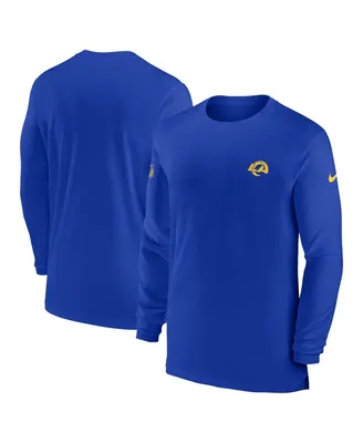Men's Nike Royal Los Angeles Rams Sideline Coach Performance Long Sleeve T-shirt