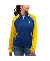 Women's G-iii 4Her by Carl Banks Royal Los Angeles Rams Showup Fashion Dolman Full-Zip Track Jacket