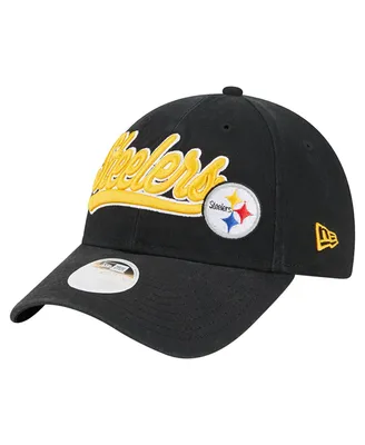Women's New Era Black Pittsburgh Steelers Cheer 9FORTY Adjustable Hat