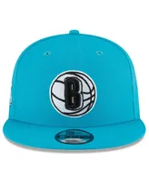 Men's New Era Teal Brooklyn Nets 2023/24 City Edition Alternate 9FIFTY Snapback Adjustable Hat