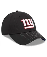 Men's New Era Black New York Giants Top Visor 9FORTY Adjustable Hat