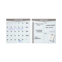ECR4Kids MessageStor Magnetic Dry-Erase Glass Board with Magnets, 17.5in x 17.5in, Grey, 2-Pack