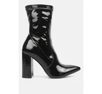 Pluto block heel stiletto ankle boot