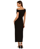 Adrianna by Papell Women's Matte Jersey Off-The-Shoulder Maxi Dress