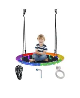 40 Inches Saucer Tree Swing for Kids and Adults-Multicolor