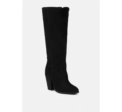 Great-storm Womens Suede Leather Calf Boots