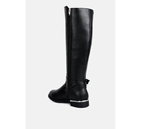 Women's Renny Buckle Strap Embellished Calf Boots