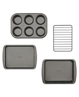 Good Cook 4 Piece Nonstick Steel Toaster Oven Set with Sheet Pan, Rack, Cake Pan, and Muffin Pan
