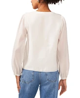 1.state Women's Button-Front Ruffle Blouse