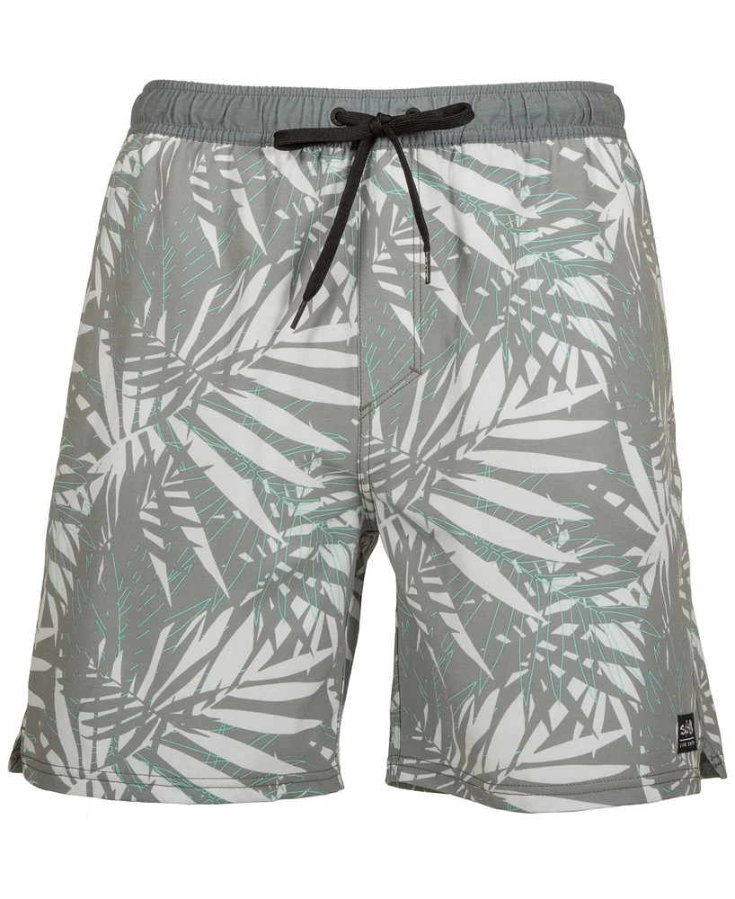 Salt Life Men's Jungle Vibes Palm Print 19" Volley Shorts