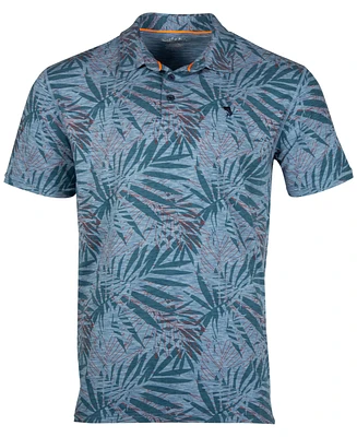 Salt Life Men's Jungle Vibes Palm Print Short-Sleeve Polo Shirt