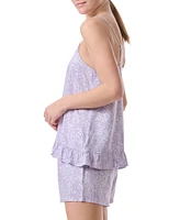 Splendid Women's 2-Pc. Ruffled-Hem Boxer Pajamas Set