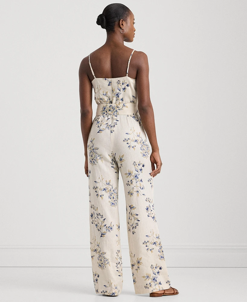 Lauren Ralph Lauren Women's Belted Floral Jumpsuit