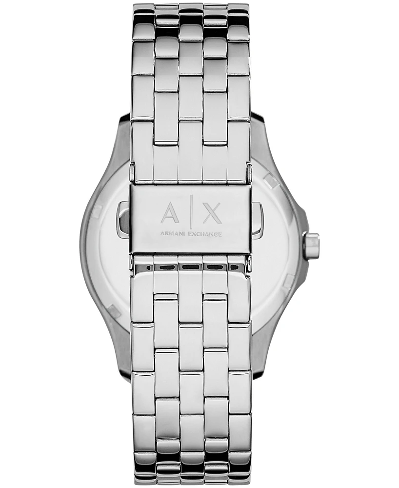 A|X Armani Exchange Women's Three-Hand Silver-Tone Stainless Steel Watch 36mm - Silver