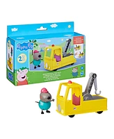 Peppa Pig Granddad Dog's Tow Truck Construction Vehicle and Figure Set, Preschool Toys