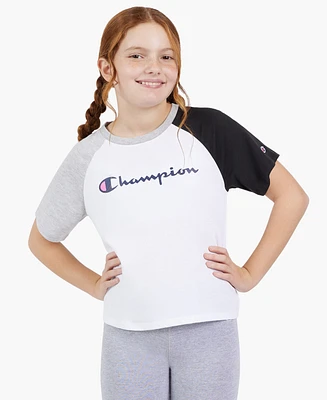 Champion Big Girls Colorblock Meet Greet Crewneck T-shirt