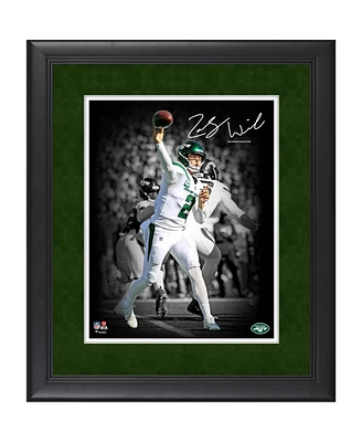 Zach Wilson New York Jets Facsimile Signature Framed 11" x 14" Spotlight Photograph