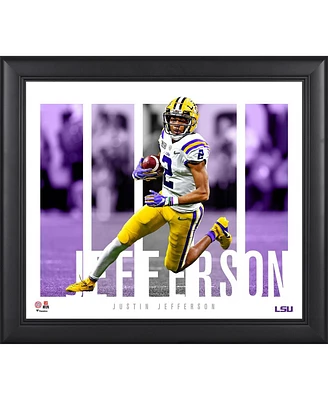 Justin Jefferson Lsu Tigers Framed 15" x 17" Player Panel Collage