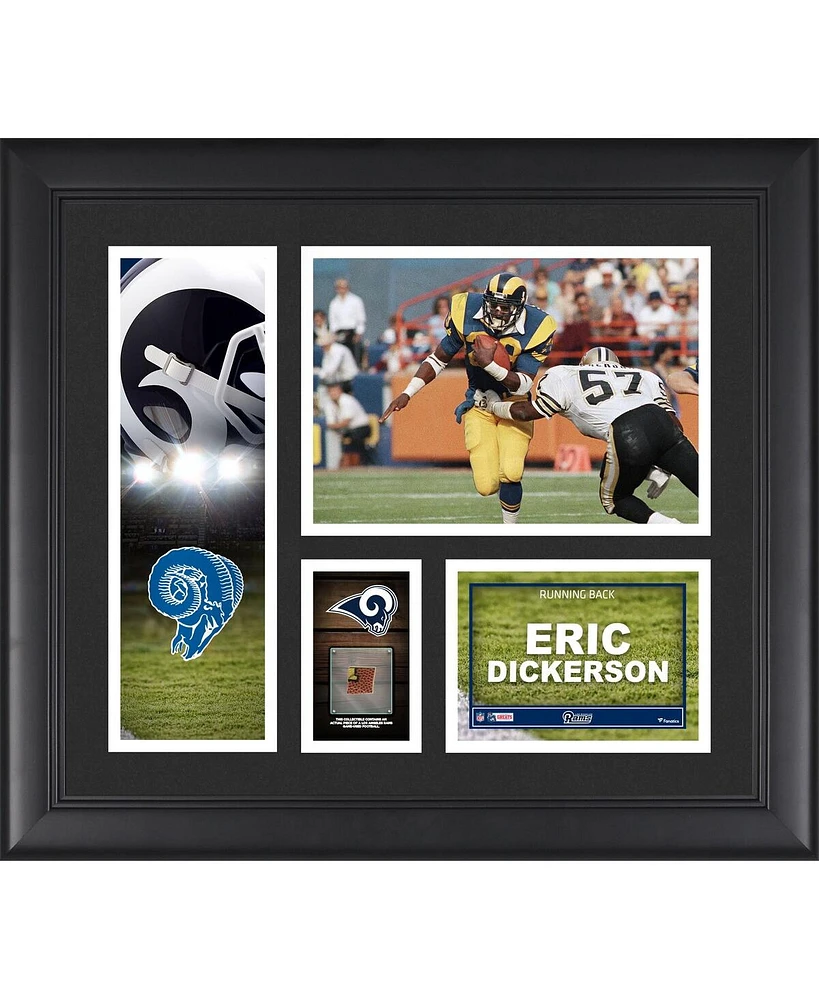 Eric Dickerson Los Angeles Rams Framed 15'' x 17'' Player Collage with a Piece of Game-Used Football