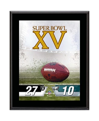 Las Vegas Raiders vs. Philadelphia Eagles Super Bowl Xv 10.5" x 13" Sublimated Plaque