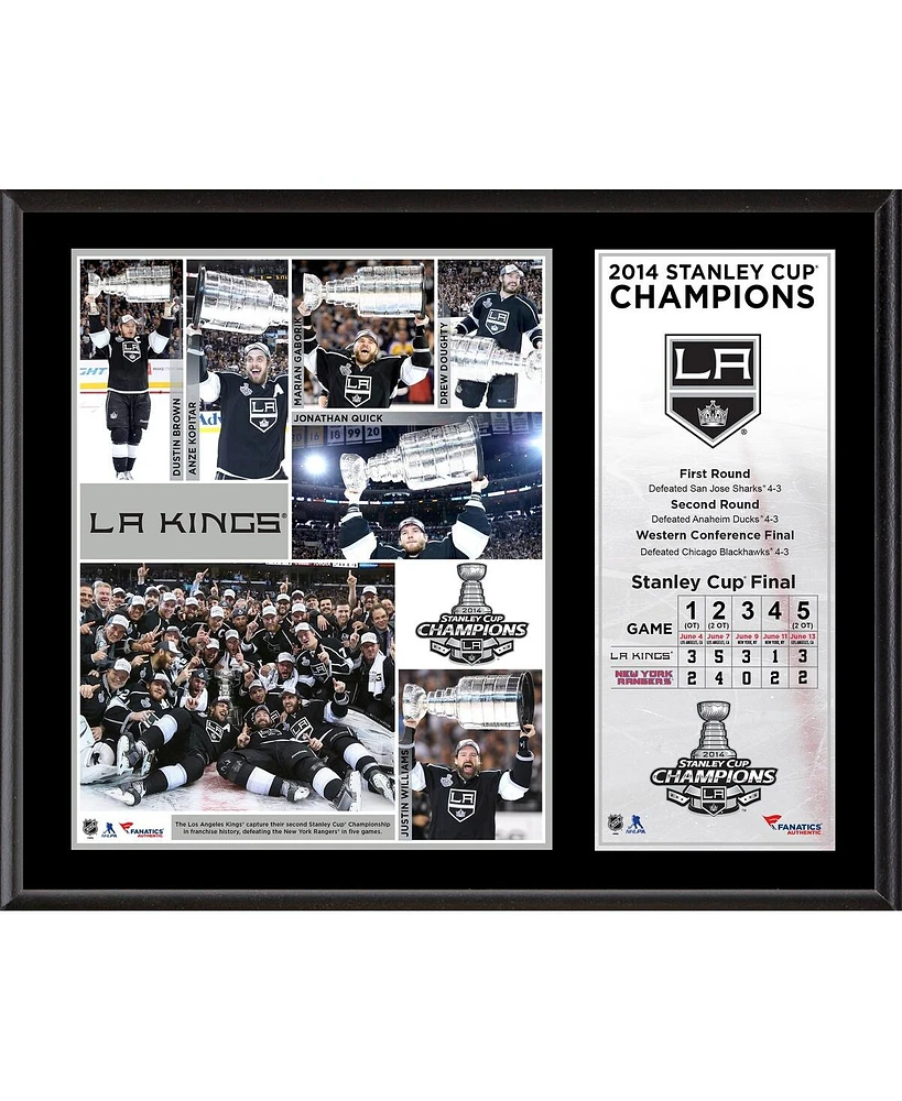 Los Angeles Kings 2014 Stanley Cup Champions 12'' x 15'' Sublimated Plaque